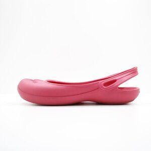 Crocs Malindi Pink Rubber Lightweight Slingback Ballet Flats - 7